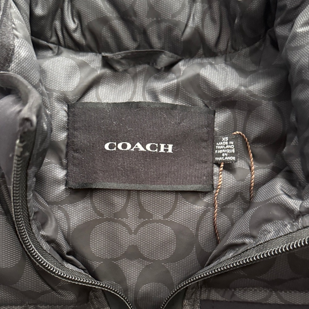 Coach Black Puffer Vest - Picture 3 of 6